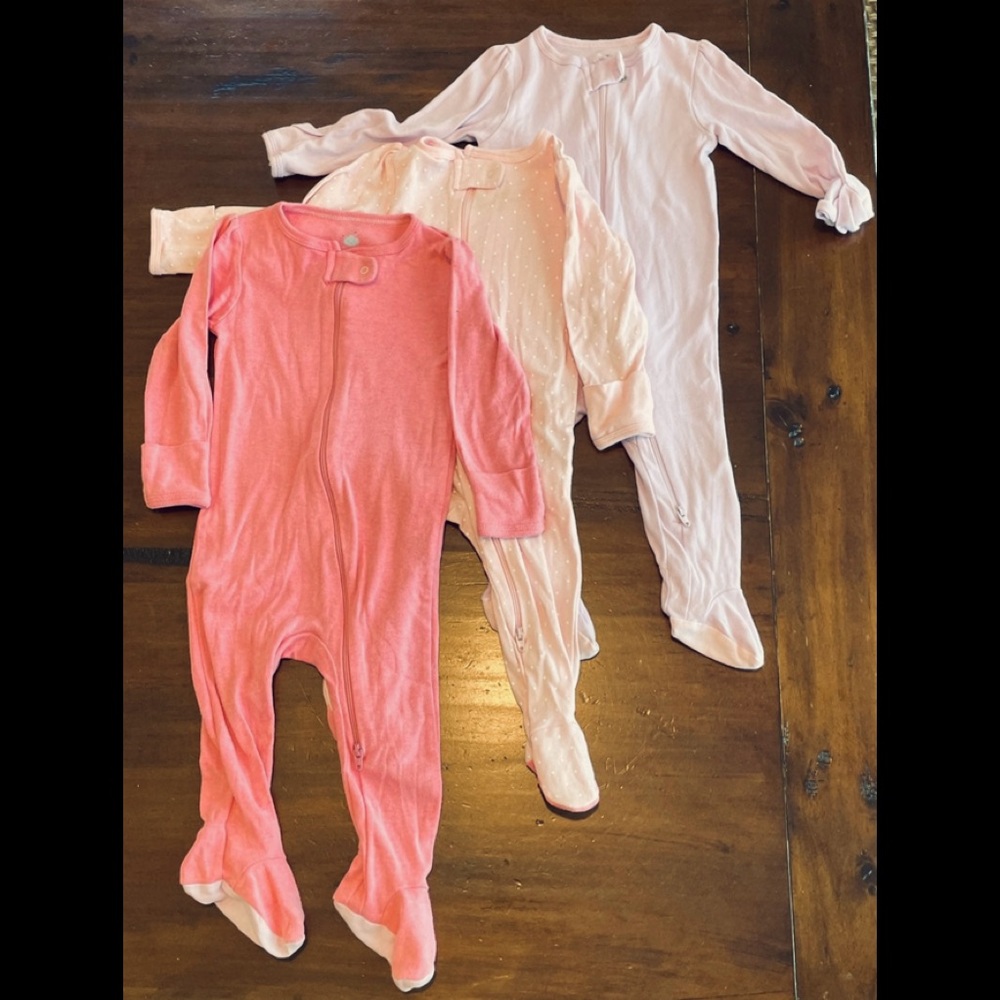 3-Pack Cloud Island Sleeper Pink Size 3-6M NWT